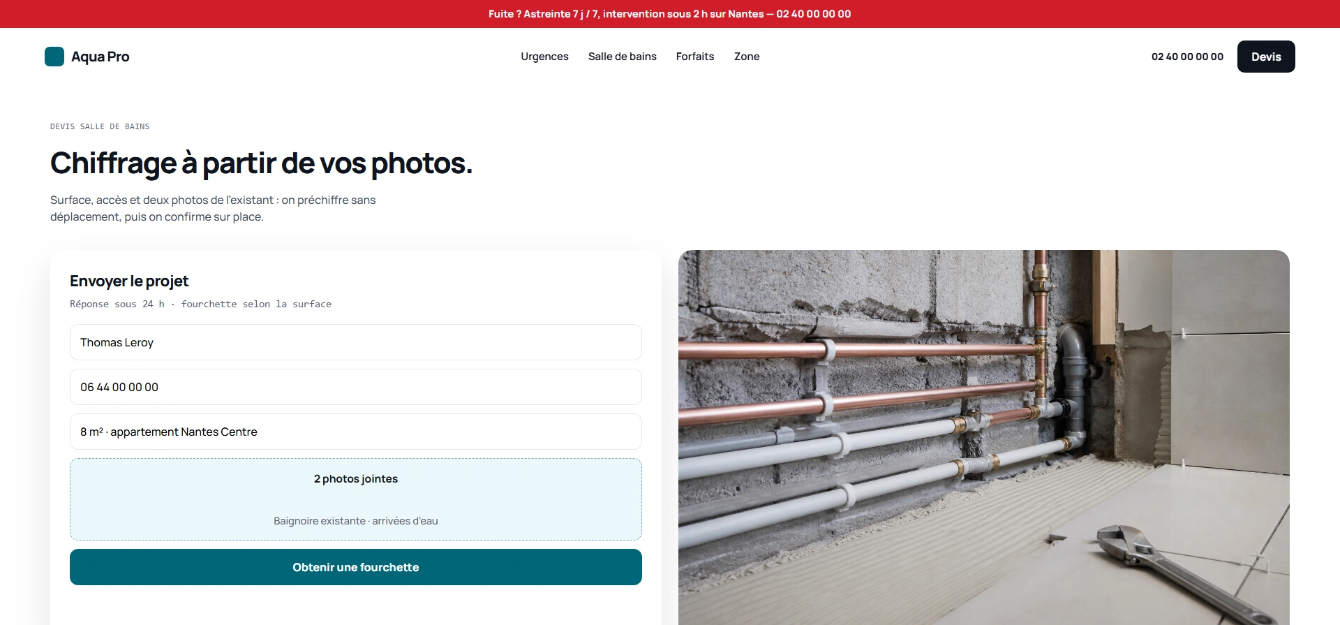 Devis avec photo