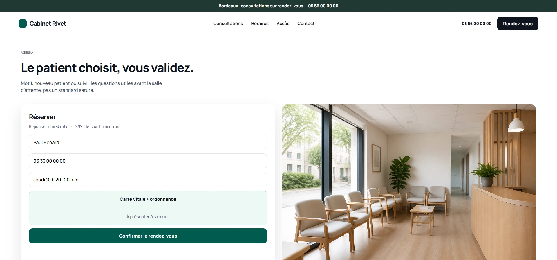 Prise de rendez-vous