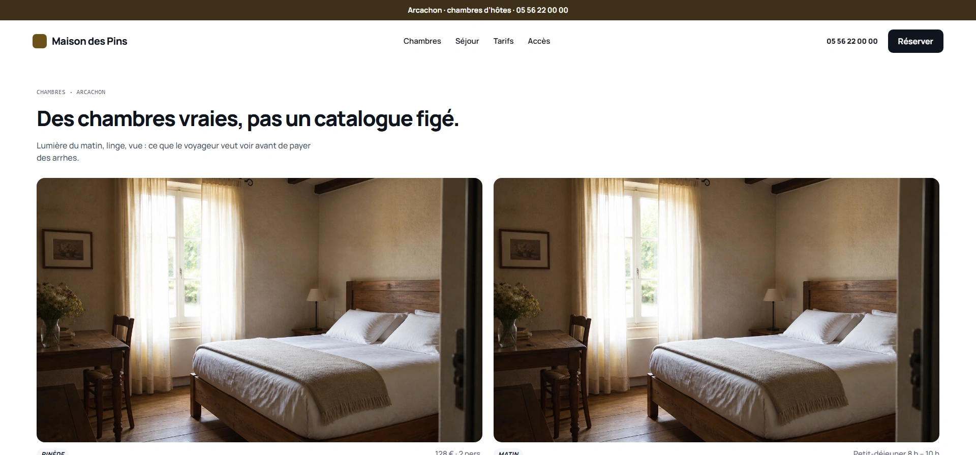 Exemple de réalisation pour camping